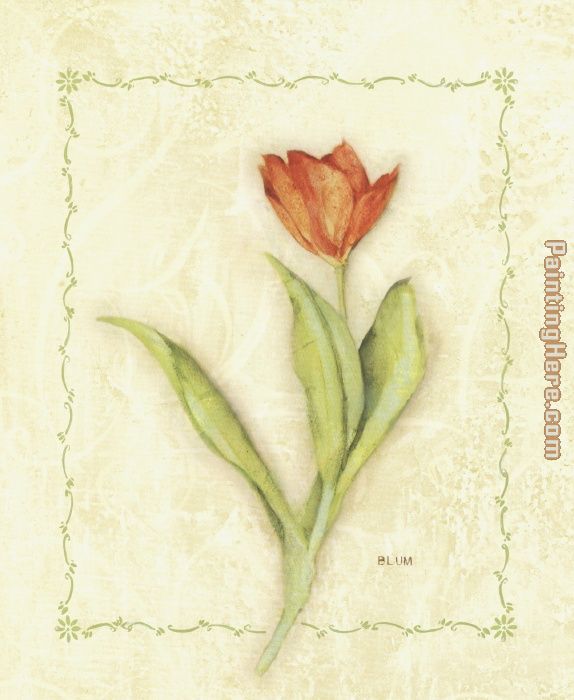 Red Tulip painting - Cheri Blum Red Tulip art painting